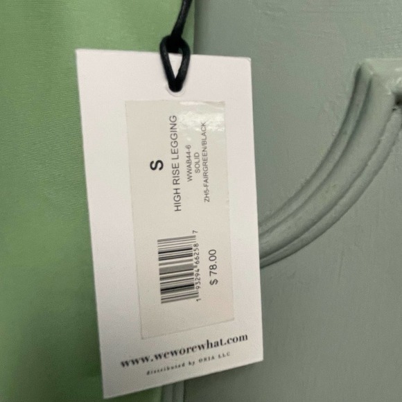 WeWoreWhat High Rise Legging NWT Green Black Small $78 Revolve - Picture 3 of 3